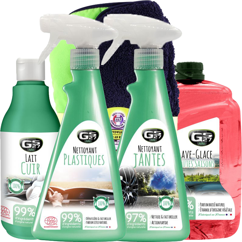 Image de plusieurs produits d'entretien écologiques nettoyants voitures Lavage Attitude Valenciennes