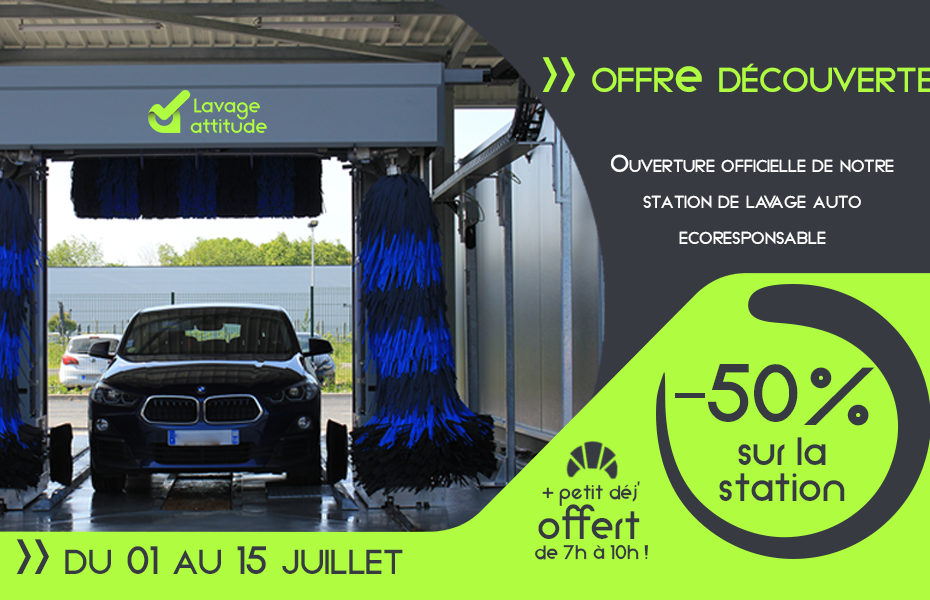 offre de lancement station de lavage auto Rouvignies - Lavage Attitude