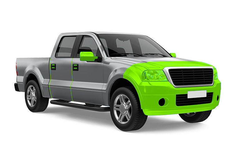 Pose d'un film de protection PPF au frontal sur un 4x4
