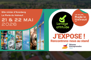 visuel d'exposition au salon made in hainaut - lavage attitude